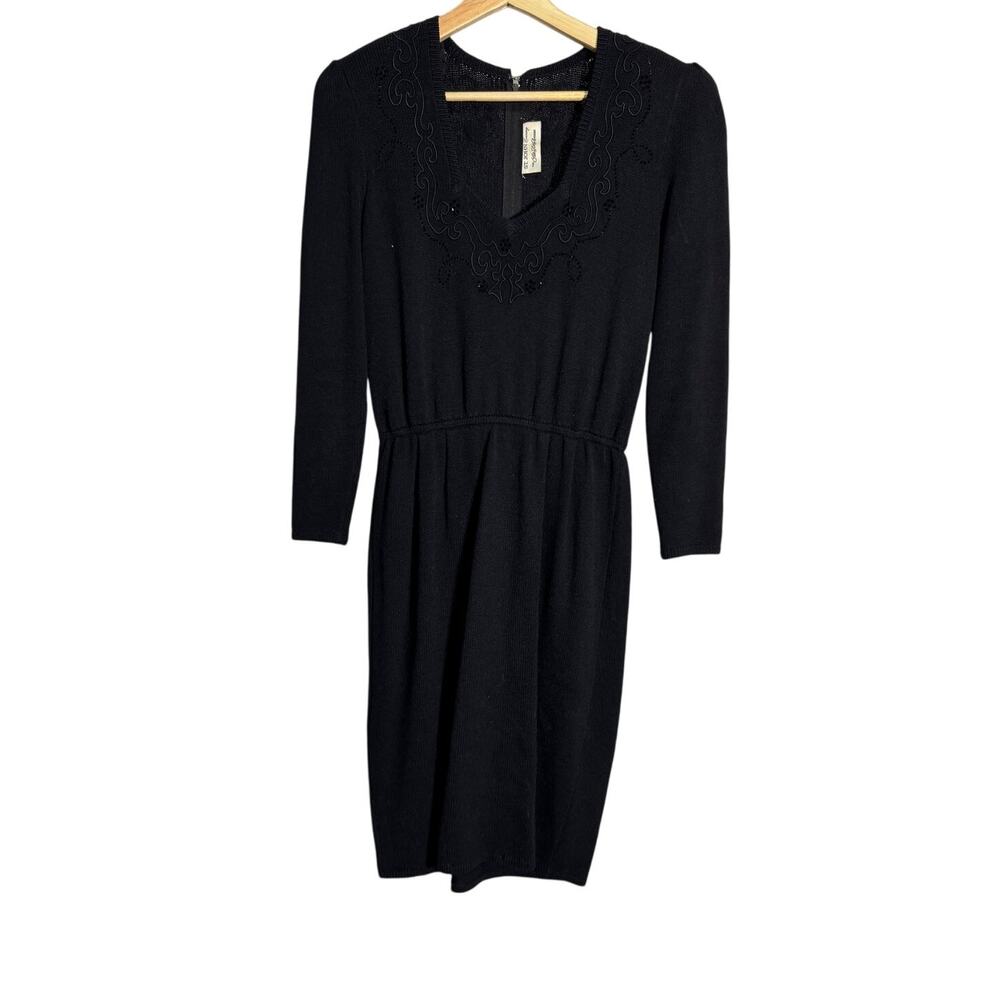 Vintage St. John Evening by Marie Gray Black Knit Dress Sz 2 | Saks 5th Ave